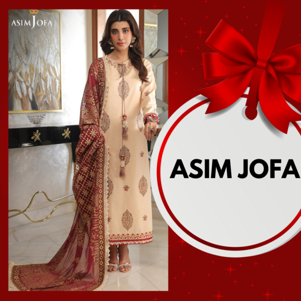 ASIM JOFA EMBROIDERED CAMBRIC 3 PCS