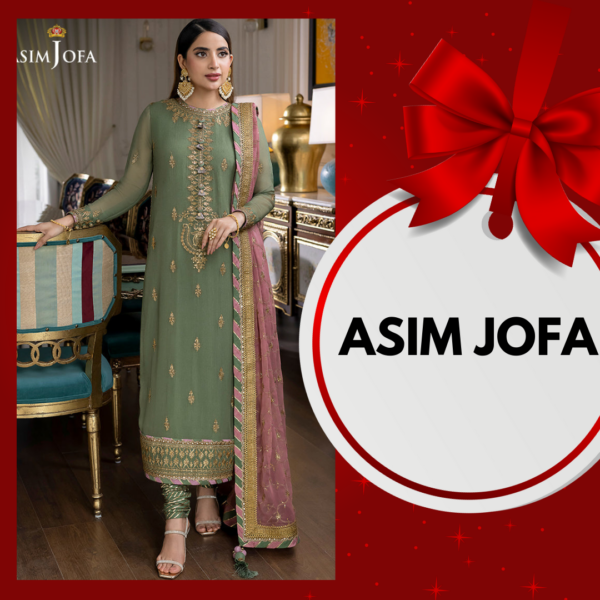 ASIM JOFA EMBROIDERED CHIFFON 3 PC