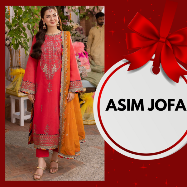 ASIM JOFA Embroidered Paper Cotton 3 PC