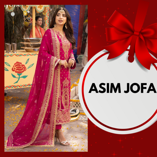 ASIM JOFA EMBROIDERED CHIFFON 3 PC