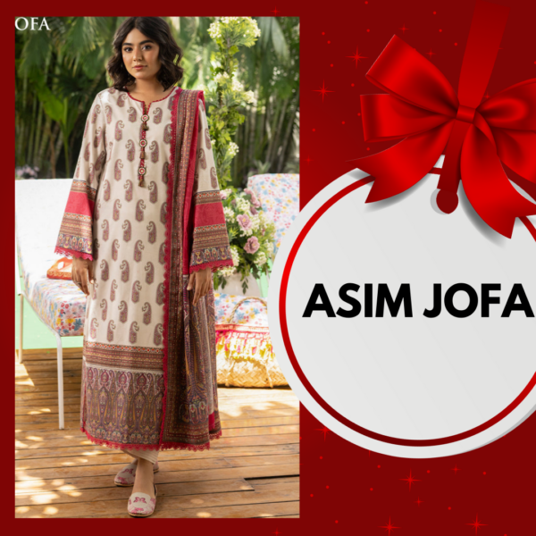 ASIM JOFA Printed Lawn Suit 3pc