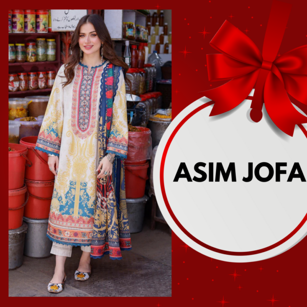 ASIM JOFA Printed Arabic Lawn Suit 3pc