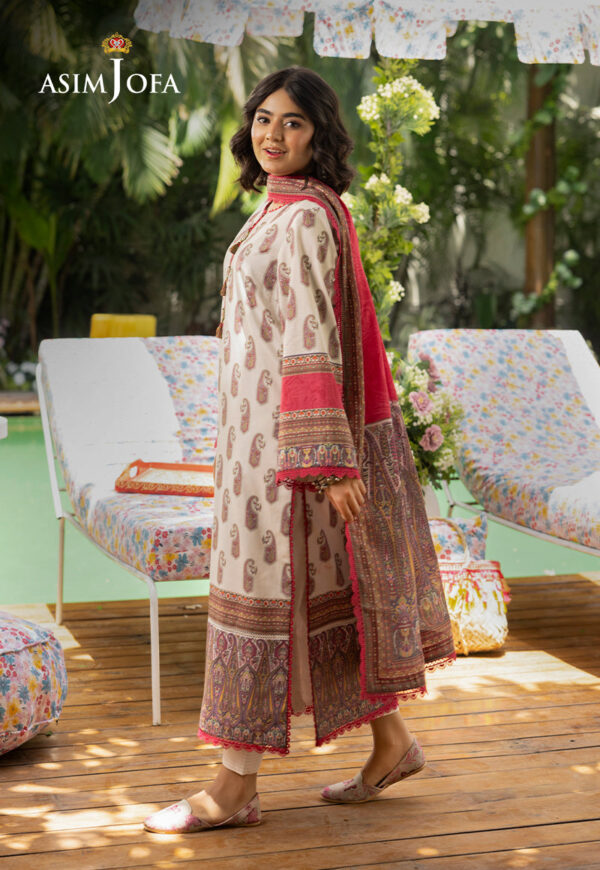 ASIM JOFA Printed Lawn Suit 3pc - Image 5