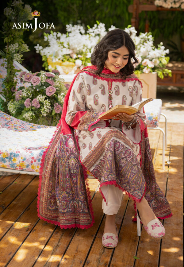 ASIM JOFA Printed Lawn Suit 3pc - Image 3