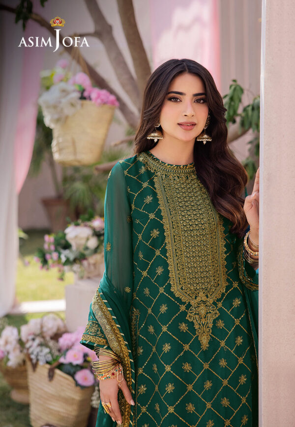 ASIM JOFA EMBROIDERED CHIFFON 3 PC - Image 2