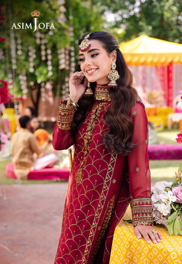 ASIM JOFA EMBROIDERED CHIFFON 3 PC - Image 6