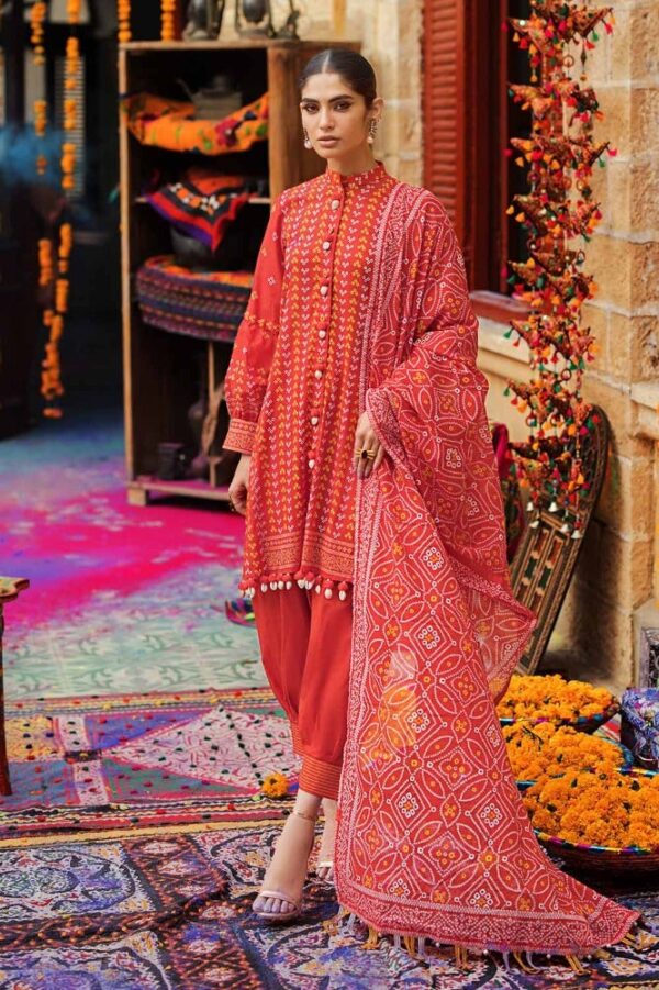 GUL AHMED Printed Lawn Suit 3pc - Image 4