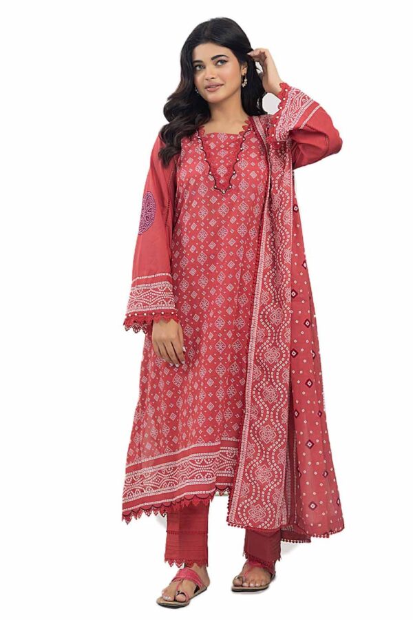 GUL AHMED Printed Lawn Suit 3Pc - Image 3