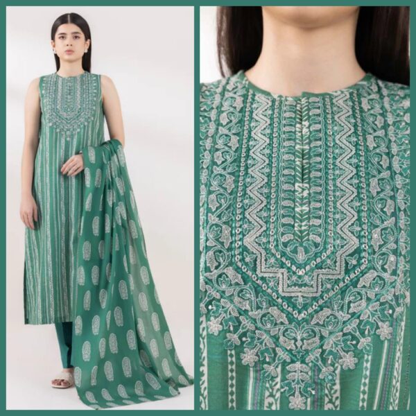 SAPPHIRE Embroidered Lawn Suit 3pc Green