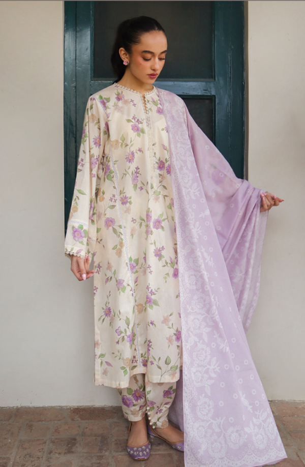 CROSS STITCH Printed Lawn Suit 3pc - Image 2