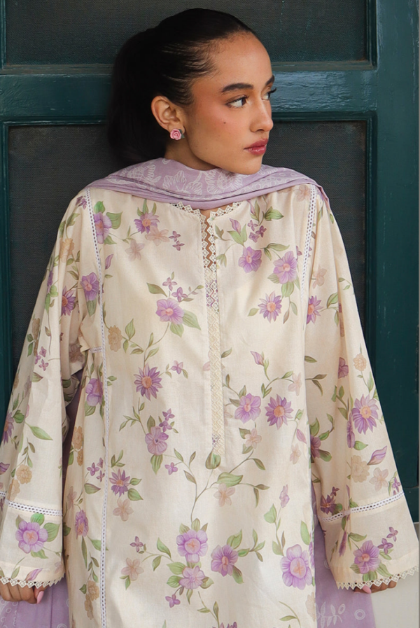 CROSS STITCH Printed Lawn Suit 3pc - Image 4